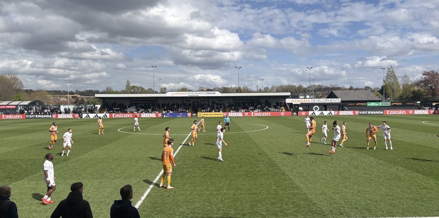 Ball in play, in the air.