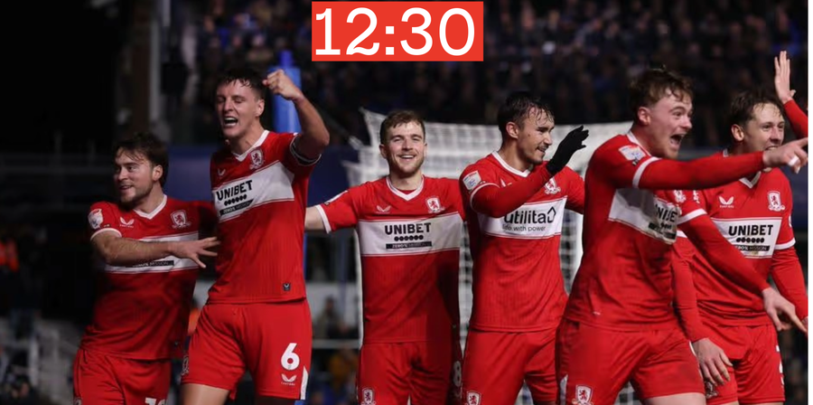 Boro players celebrating